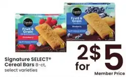 Albertsons Signature SELECT Cereal Bars offer