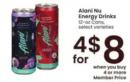 Albertsons Alani Nu Energy Drinks offer