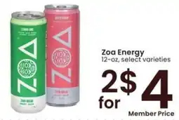 Albertsons Zoa Energy offer