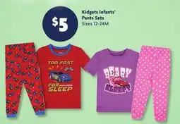 Family Dollar Kidgets Infants' Pants Sets offer