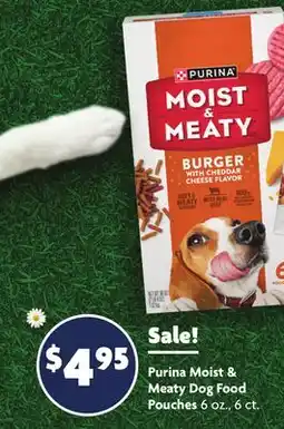 Family Dollar Purina Moist & Meaty Dog Food Pouches offer