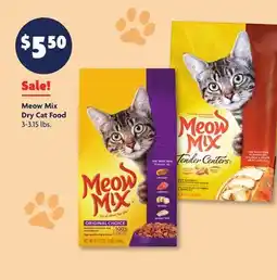 Family Dollar Meow Mix Dry Cat Food offer