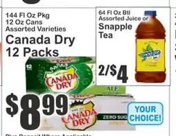Key Food Canada Dry 12 Packs offer