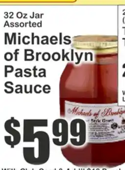 Key Food Michael's of Brooklyn Pasta Sauce offer