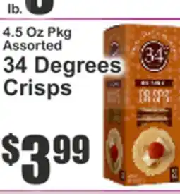 Key Food 4.5 Oz Pkg Assorted 34 Degrees Crisps offer