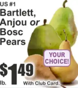 Key Food US #1 Bartlett, Anjou or Bosc Pears offer