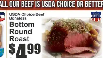 Key Food USDA Choice Beef Boneless Bottom Round Roast offer