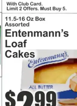 Key Food 11.5-16 Oz Box Assorted Entenmann's Loaf Cakes offer
