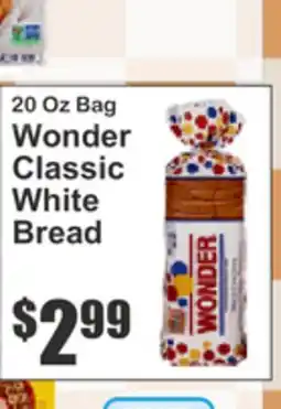 Key Food 1 Oz Bag Wonder Classic White Bread offer