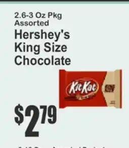 Key Food 2.6-3 Oz Pkg Assorted Hershey's King Size Chocolate offer