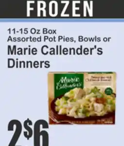 Key Food 11-15 Oz Box Assorted Pot Pies, Bowls or Marie Callender's Dinners offer