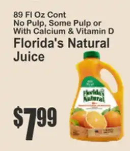 Key Food Florida's Natural Juice offer
