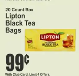 Key Food Lipton Tea Bags offer
