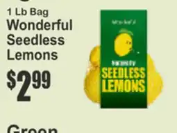Key Food 1 Lb Bag Wonder Seedless Lemons offer