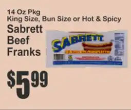 Key Food Sabrett All Natural Beef Franks offer