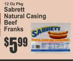 Key Food Sabrett Natural Casing Beef Franks, Sabrett Beef Franks offer