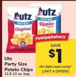 Safeway Utz Party Size Potato Chips offer
