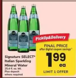 Safeway Signature SELECT Italian Sparkling Mineral Water offer