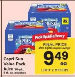 Safeway Capri Sun Value Pack offer