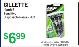 Health Mart GILLETTE Mach 3 Sensitive Disposable Razors offer