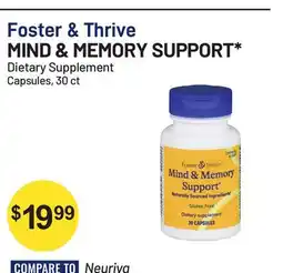 Health Mart Foster & Thrive MIND & MEMORY SUPPORT* Dietary Supplement Capsules offer