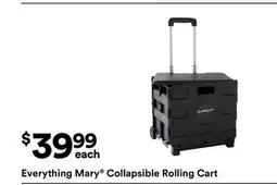 Michaels Everything Mary Collapsible rolling Cart offer