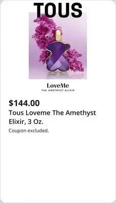 JC Penney Tous Loveme The Amethyst Elixir, 3 Oz offer