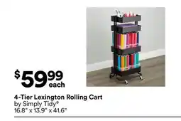 Michaels 4-Tier Lexington rolling Cart by Simply Tidy offer