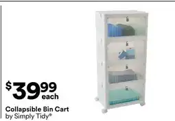 Michaels Collapsible Bin Cart by Simply Tidy offer