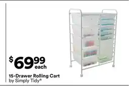Michaels 15-Drawer rolling Cart by Simply Tidy offer