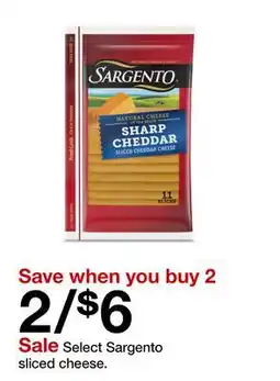 Target Select Sargento sliced cheese offer