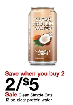 Target Clean Simple Eats 12 - oz. clear protein water offer