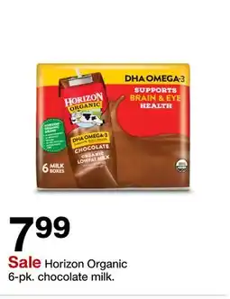 Target Horizon Organic 6-pk. chocolate milk offer