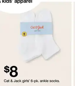 Target Cat & Jack Girls' 6-pk. Ankle Socks offer