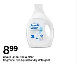 Target Up & Up 92-oz. Free & Clear Fragrance-Free Liquid Laundry Detergent offer
