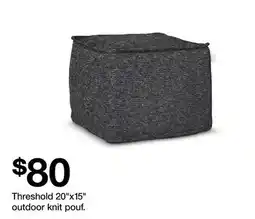 Target Threshold 20 x15 outdoor knit pouf offer