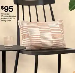 Target Threshold Windsor stacking armless outdoor dining chair offer