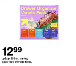 Target up&up 355-ct. variety pack food storage bags offer