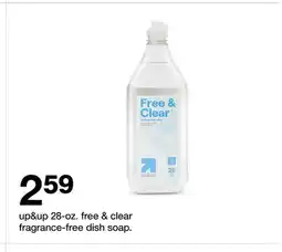 Target up&up 28-oz. free & clear fragrance-free dish soap offer