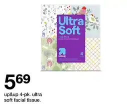 Target up & up 4-pk. ultra soft facial tissue offer