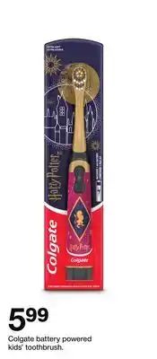 Target Colgate battery powered kids' toothbrush offer