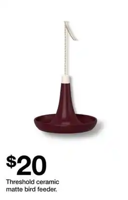 Target Threshold ceramic matte bird feeder offer