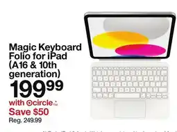 Target Magic Keyboard Folio for iPad (A 16 & 10th generation) offer