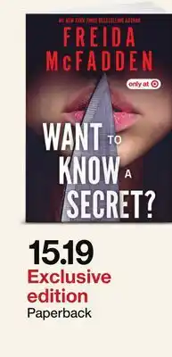 Target FREIDA McFADDEN, WANT TO KNOW A SECRET? offer