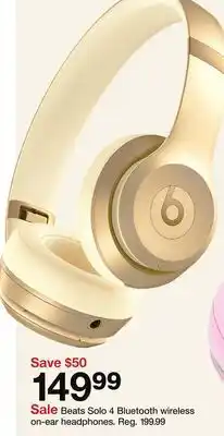 Target Beats Solo 4 Bluetooth wireless on-ear headphones offer
