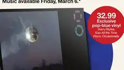 Target Pop-blue vinyl Harry Styles, Kiss All the Time offer