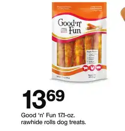 Target Good 'n' Fun 17.1-oz. rawhide rolls dog treats offer