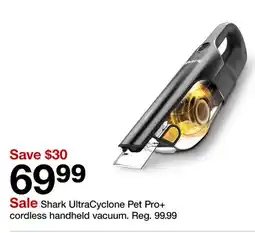 Target Shark UltraCyclone Pet Pro + cordless handheld vacuum offer