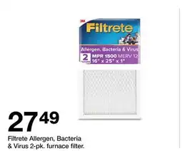 Target Filtrete Allergen, Bacteria & Virus 2-pk. furnace filter offer