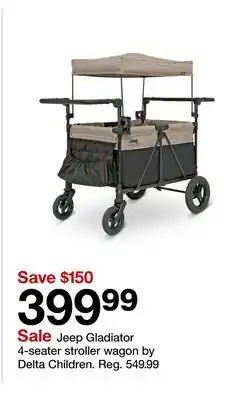 Target Jeep Gladiator 4-seater stroller wagon by Delta Children offer